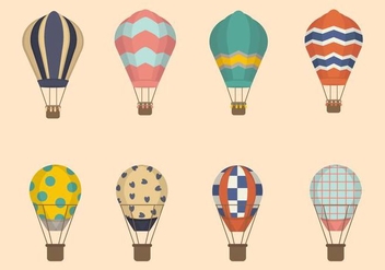 Flat Hot Air Balloon Vectors - vector #438677 gratis